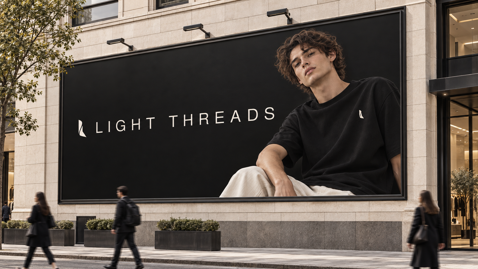Bannière publicitaire urbaine Light Threads