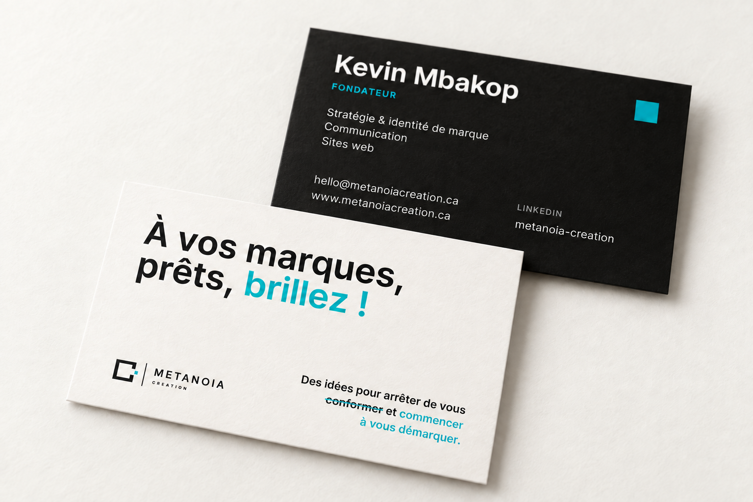 Cartes de visite Metanoïa Creation